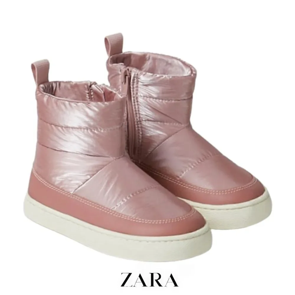 ZARA Kids | Pink |  QUILTED ANKLE BOOTS